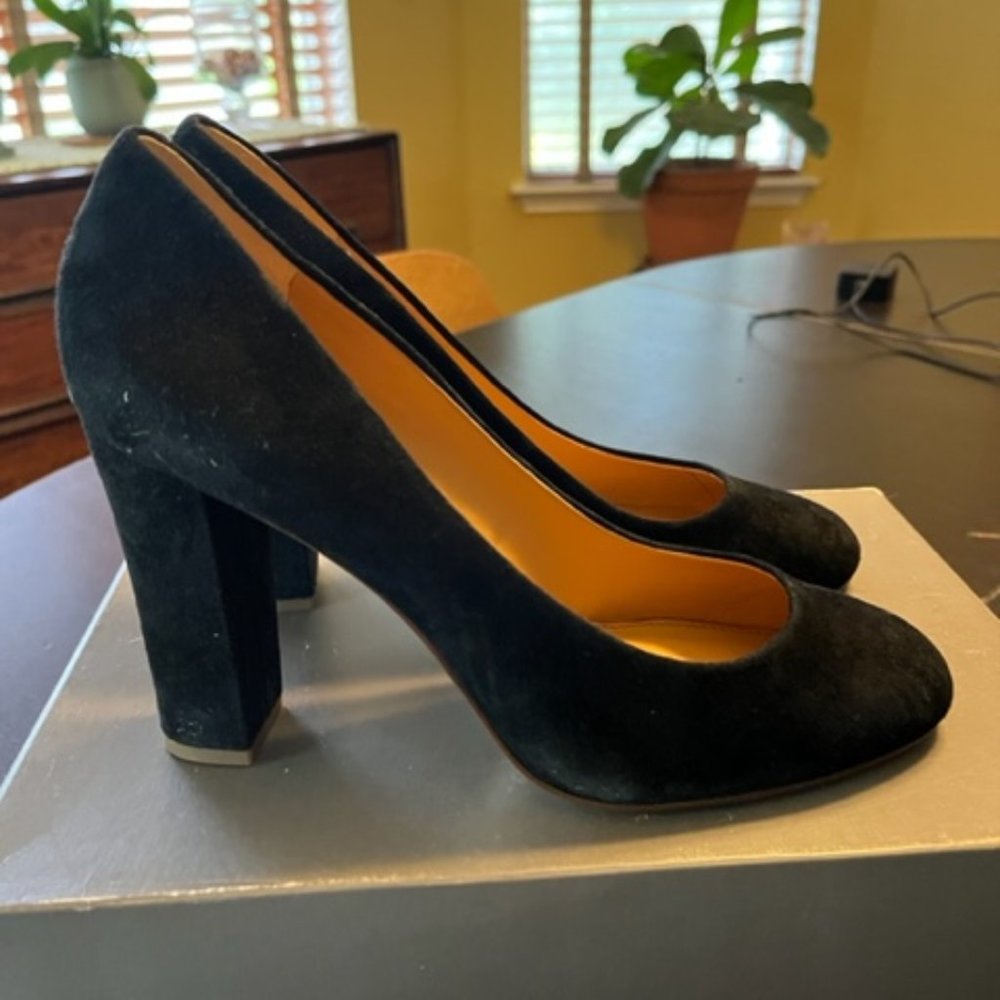 J. Crew black suede heels